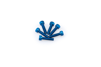 Śruby z anodyzowanego aluminium blister 6 śrub imbusowych m5x20mm niebieskie