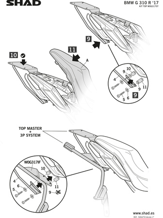 Stelaż kufra tylnego Shad do BMW G310R 17-18