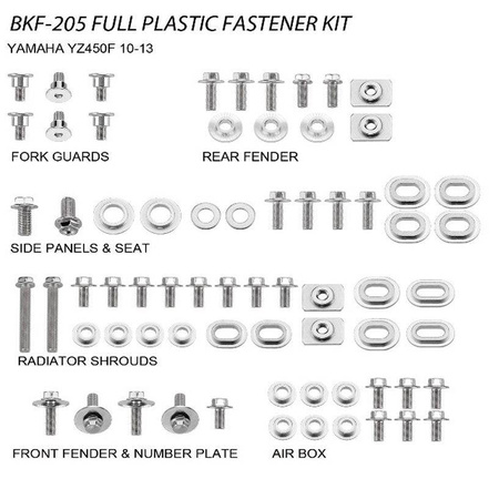 komplet śrub do plastików yamaha yzf 450 '10-13 (bkf-205)