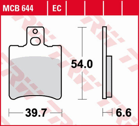 Klocki hamulcowe kh193 organic aprilia rs 50 '95-'98, sr 50 '93-'04, yamaha ya/ym 50 '95-'98, yq 50 aerox '96-'12, bws 100 '99-, przód