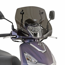 SZYBA SYM HD 300 '19-'24, SYMPHONY 125 '20-'24, PIAGGIO MEDLEY 125 / 150 / S '20-'24, 19 X 44 CM PRZYCIEMNIONA