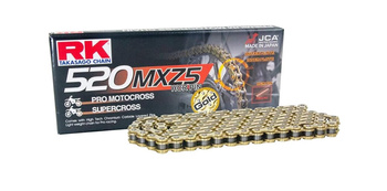 ŁAŃCUCH NAPĘDOWY (MOTOCROSS) 520MXZ5-120 ZAPINKA (CL) W ZESTAWIE KOLOR ZŁOTY (POJEMNOŚĆ: DO 500 CCM) (37,8 KN)