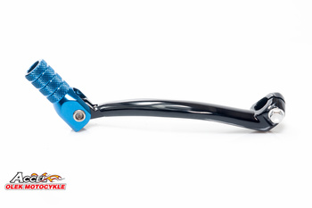 Dźwignia zmiany biegów yamaha yzf 250 '06-'13, wrf 250 '07-'13, wrf 450 '07-'15 aluminiowa kolor czarny, końcówka niebieska