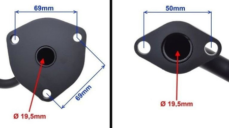 Kolanko tłumika do skutera 4T 139QMB
