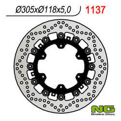 Tarcza hamulcowa przód bmw k1100lt/rs '89-00, r1100gs/r '93-94, r1100r/rt/rs '92-01 (305x118x5mm) (6x9,0mm) pływająca