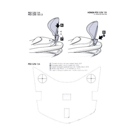 Oparcie pasażera Shad do Honda PCX 125 czarne