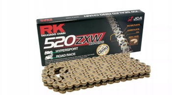 ŁAŃCUCH NAPĘDOWY GB520ZXW-120 (XW-RING) ZAKUWKA (CLF) W ZESTAWIE KOLOR ZŁOTY (POJEMNOŚĆ: DO 1200 CCM) (42 KN)