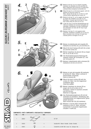 Stelaż kufra tylnego Shad do Suzuki Burgman 250/Business