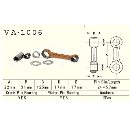 Vesrah - Korbowód Honda Atc250r 81-84