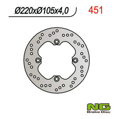 Tarcza hamulcowa przód honda skutery 125/150 (220x105x4) 4 otwory śr.10,5