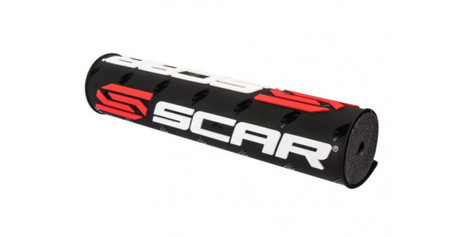 GĄBKA NA KIEROWNICĘ (POPRZECZKĘ) (250MM) KOLOR CZARNY Z LOGO SCAR