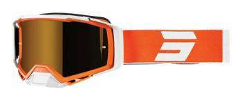 Gogle Shot Core pomarańczowy/biały szybka srebrne lustro + przeźroczysta