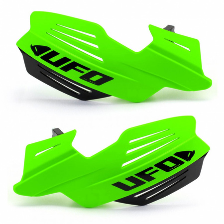 Handbary UFO Vulcan z mocowaniami enduro cross zielony neon