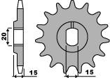 Zębatka przednia 1172 13 18nc moto morini 350 (88-95) (łańc. 520)