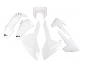 Komplet plastików husqvarna tx/te/fe '17-'18 kolor oem (biały) (z osłoną lampy) (hu621e999w)