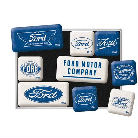 Magnes zestaw 9 szt Ford Logo Evolution