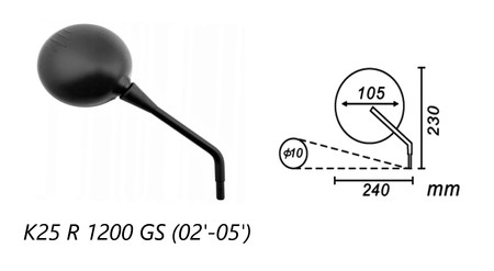 Lusterko Prawe Bmw R1200gs K25 Power Force