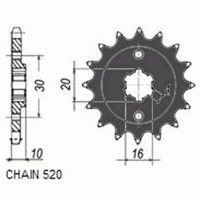 Zebatka napędowa sunstar sunf385-13