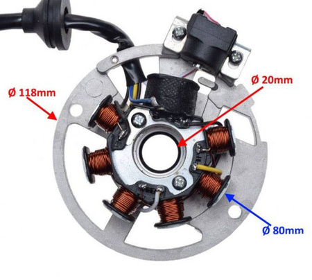 Stator iskrownik 7 cewek do Yamaha Jog 50