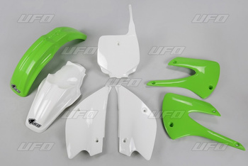 Komplet plastików kawasaki kx 85 '13 kolor oem (zielony/biały) (ka218e999)