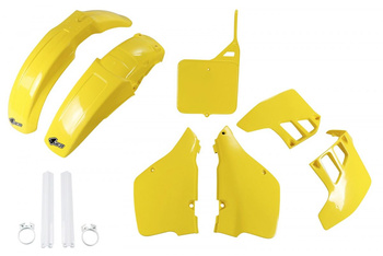 Komplet Plastików (Full Kit) Z Osłonami Teleskopów (Amortyzatorów) Suzuki Rm 125 '89-'91 Kolor Oem (Żółty) (Su399e999)