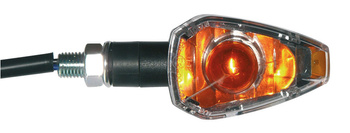 KOMPLET KIERUNKOWSKAZÓW HOMOLOGOWANYCH BIAŁE SZKŁO (2SZT.) 21W KOLOR CZARNY 79MM