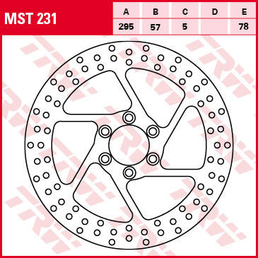 Tarcza hamulcowa przód suzuki intruder vs 600 95-97, vs 750 87-91, vs 800 92-00, vs 1400 87-10