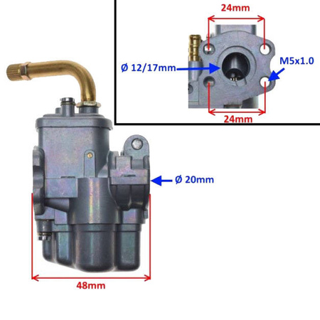 Gaźnik do Hercules, Ktm, Puch, Bing Dolot 12 mm