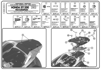 Stelaż Kufra Centralnego Honda St 1300 Pan European (02-14) ( Z Płytą Monokey )