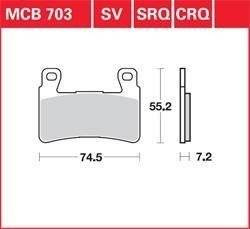 KLOCKI HAMULCOWE TRW MCB703