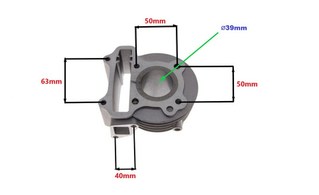 Cylinder Nicasilowy 39 mm 4T GY6-50 139QMB Kymco Junak Barton