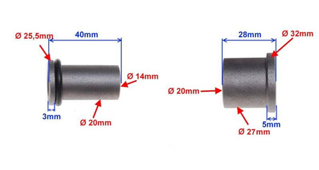 Tuleja wahacza motocykl Suzuki Gn125