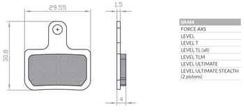Klocki hamulcowe rowerowe sinter spiekane metaliczne mtb / szosa / elektryk