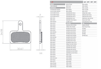 Klocki hamulcowe rowerowe sinter spiekane metaliczne mtb / szosa / elektryk