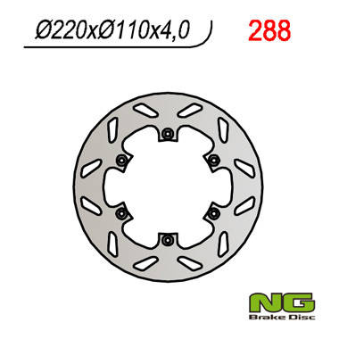 Tarcza hamulcowa tył aprilia rs 125`92-96, rx 125`89-00, pegaso 125`89-99, vor 400-530`98-02 (220x110x4)
