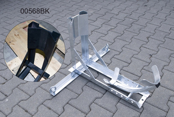 Stojak z uchwytem przedniego koła do transportu motocykla (z kołyską) kolor czarny