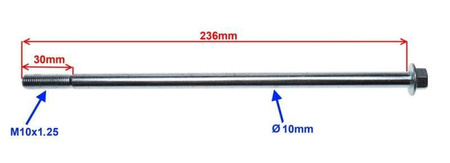 Oś zawieszenia silnika skuter 4T 235Xm10