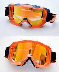 Gogle pg3200 fl venom kolor pomarańczowo niebieski (szyba pg3249 pomarańczowa lustrzana antiscratch, no fog, anti uv) (pg3200flor/bl) - - std cena 299,00