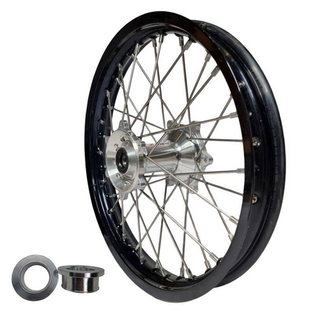 Koło tylne rex 19 cali 19-2,15 czarna felga/srebrna piasta 25mm/srebrne szprychy yamaha yz/yzf 250/450 '09-'23