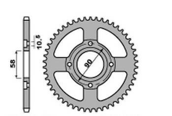 Zębatka tylna 269 42 honda cg 125 '02-'05, cm 125 '82-'97, cb 125t '82-'88, daelim vc 125 '96-'99 (jtr269.42)* (łańc. 428)