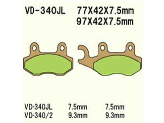 KLOCKI HAMULCOWE KH135 / KH214 SPIEK METALICZNY (ZŁOTE) (MADE IN JAPAN)
