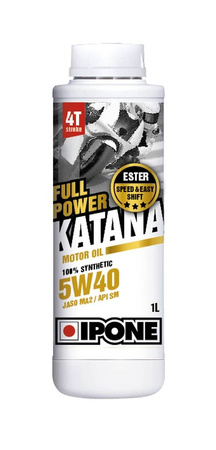 Ipone full power katana 5w40 olej silnikowy 100% syntetyk 1l (ester, ma2) zalecany do bmw (akc) (15)