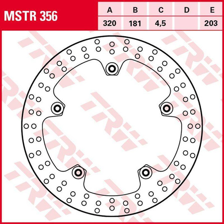 Tarcza hamulcowa przód bmw f 800s/st '06-'07, k 1200r '05-'08, r 1200r/rt/s/st '05-'08 (320x181x4,5mm)
