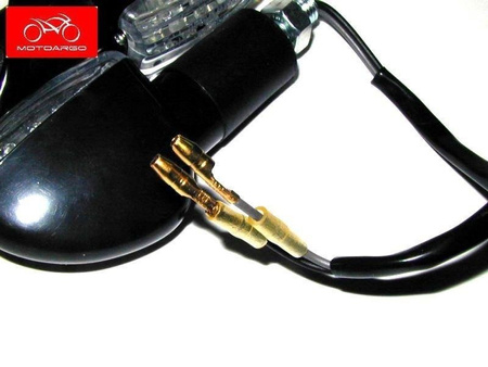 KIERUNKOWSKAZ CZARNY BIAŁE SZKŁO DIODY LED CZARNY