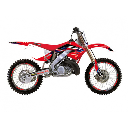 KOMPLET NAKLEJEK (OKLEIN) HONDA CR 125R '00-'01, CR 250R '00-'01 DREAM 5 KOLOR CZERWONO CZARNY