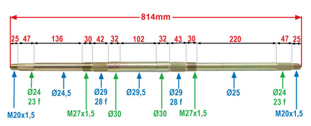 Oś Tylna Power Force Atv