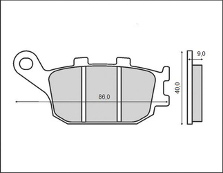 Klocki hamulcowe kh174 tył (ft 3072)
