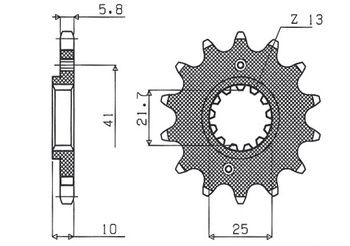 Zębatka przednia 345 15 honda nx 650, fx 650, yamaha xt 660, fmx (jtf308.15) (łańc. 520) (34515jt)