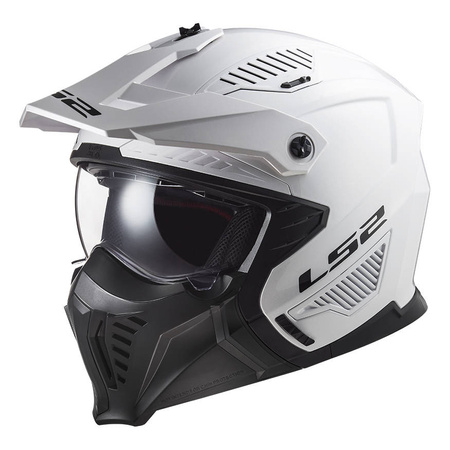Kask modułowy LS2 OF606 Drifter Solid White z odpinaną maską