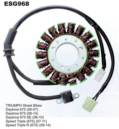 Uzwojenie alternatora (stator) triumph daytona 675 (06-14) , street triple 675 (07-11), street triple r 675 (09-14)